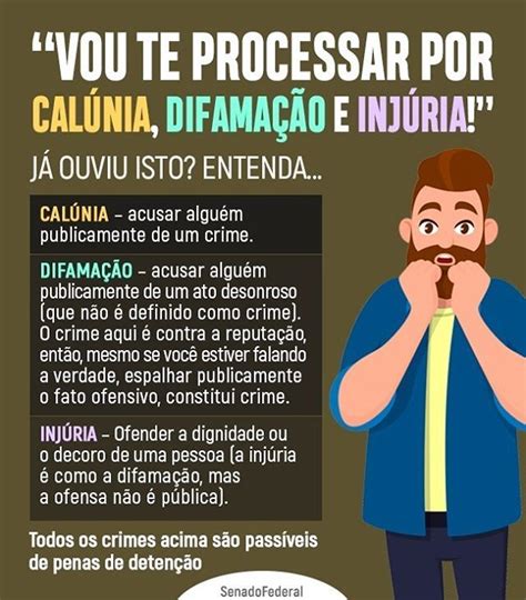 Exemplo De Difamação Calunia E Injuria Vários Exemplos