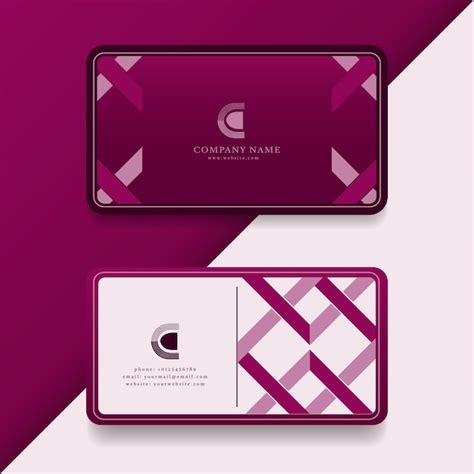 Elegantes Plantillas De Tarjetas De Presentaci N En Colores Magenta