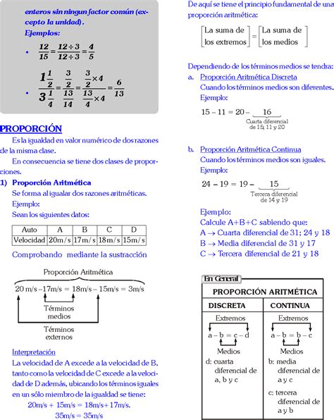 Razones Y Proporciones Ejercicios Resueltos En Pdf