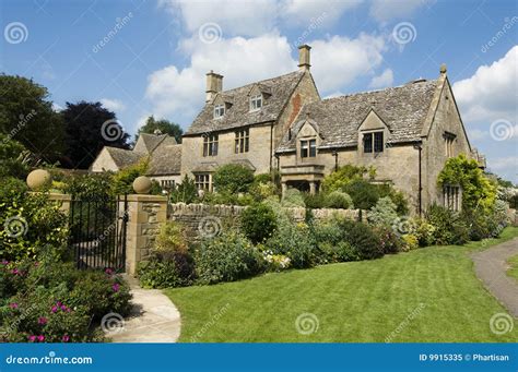 English Country Homes Made From Stone Stock Image Image Of Lawn