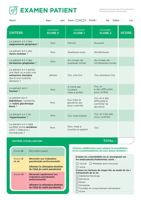 Formulaires D Examen Et De Partage Dinformations Entre Professionnels