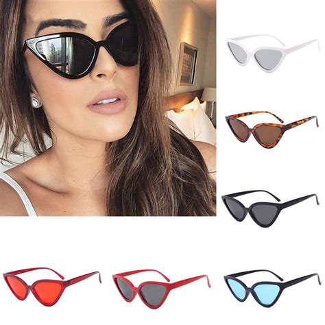 Buy Women Fashion Cat Eye Shades Sunglasses Integrated Uv Candy Colored