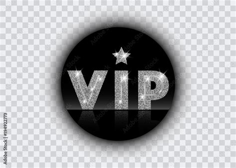 Platinum Symbol Of Exclusivity The Label VIP With Glitter Very