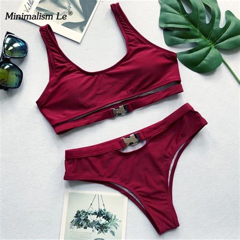 Best Seller Minimalism Le Bikini Set 2018 Summer Low Waist Swimwear