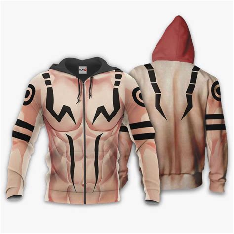 Ryomen Sukuna Costume Hoodie Custom Jujutsu Kaisen Anime Gear Otaku Hoodies Zipper Hoodie