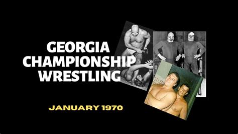 Georgia Championship Wrestling January 1970 YouTube