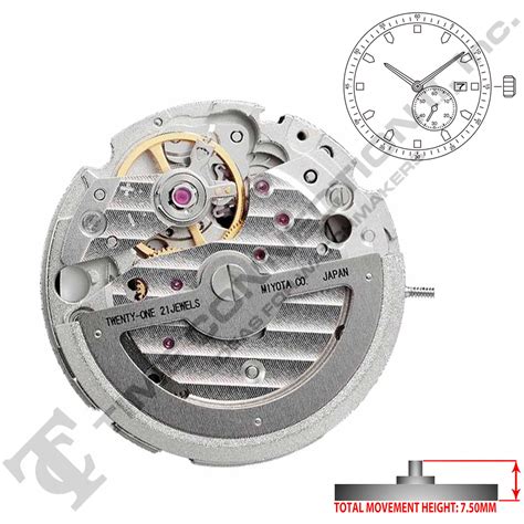 Miyota/Citizen LTD 8218 Japan Automatic Movement Ht. 7.5MM – Time ...