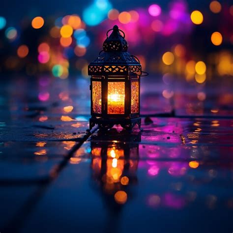 Premium Ai Image After Rain Colorful Bokeh Dreamscape Lantern Unsplash