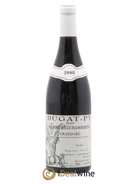 Acheter Mazoy Res Chambertin Grand Cru Dugat Py Lot