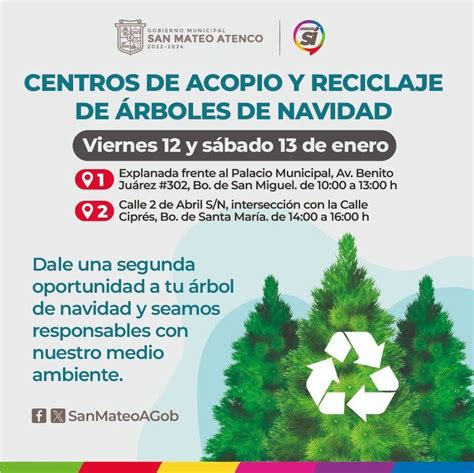 Recicla Tu Rbol De Navidad En San Mateo Atenco Primero Editores