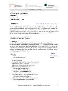 6 Sonntag Im Jahreskreis Lesejahr C 1 Lesung Jer 17 5 8 6 Sonntag