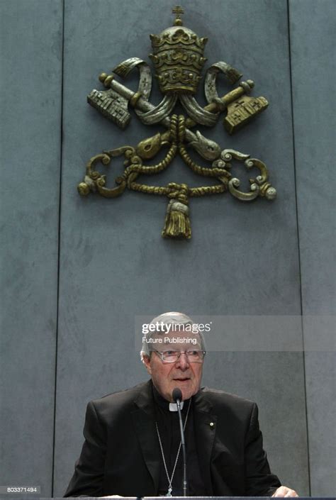 Australian Cardinal George Pell Looks On As He Makes A Statement At