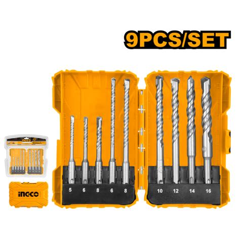 9PCS SDS PLUS HAMMER DRILL BIT SET - Dealsdirect.co.nz