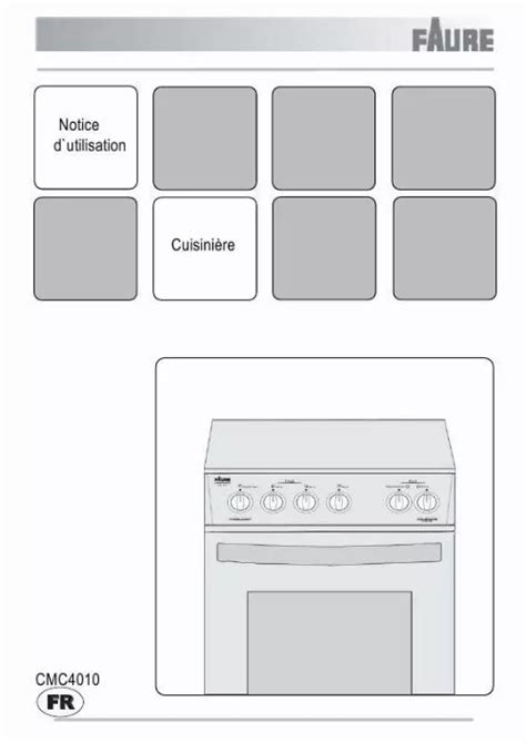 Notice cuisinière FAURE CMC4010W Trouver une solution à un problème