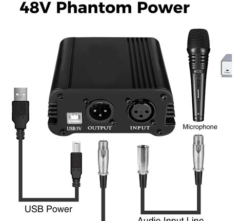 Fuente Phantom Power 48v Microfono Condensador Usb Canon ELECTROAUDIO