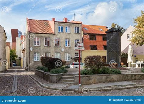 Klaipeda Lithuania September 22 2018 Square With Bronze Sculpture