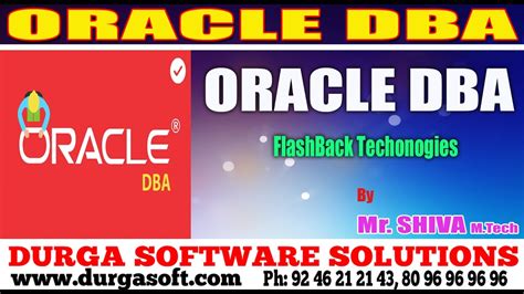 Oracle Dba Tutorial Online Training Flashback Techonogies By