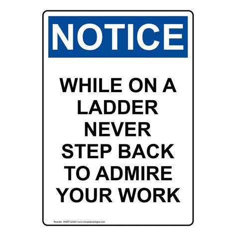 Osha Safety First Always Face Ladder Safety Bilingual Sign Osb 7904