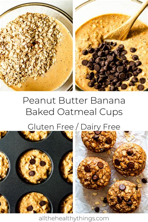 Peanut Butter Banana Baked Oatmeal Cups Recipe Baked Oatmeal Cups