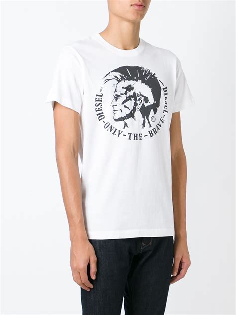 Diesel Cotton Only The Brave T Shirt In White For Men Lyst