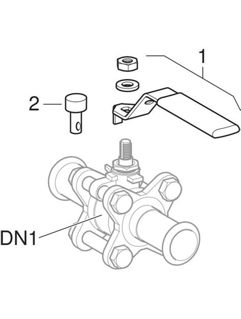 Geberit Mapress CuNiFe Ball Valve With Actuator Lever And Hose