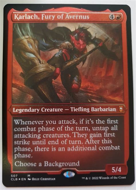 Mtg Karlach Fury Of Avernus V 1 Etched Foil Wrocław Kup Teraz Na