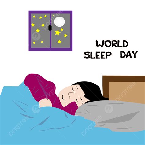 Baby Girl Sleeping Clipart Transparent PNG Hd, World Sleep Day With ...