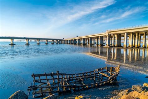 Premium Photo | Jiaozhou bay bridge, qingdao