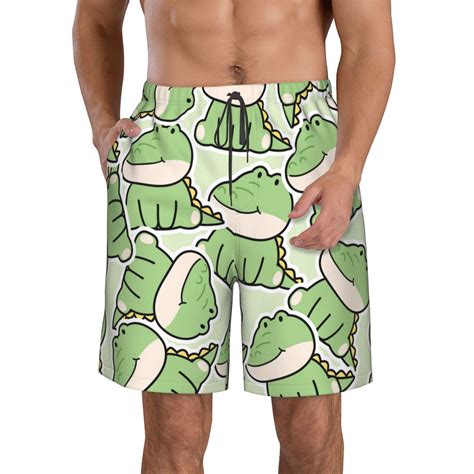 Lukts Cute Crocodile Mens Swim Trunks Quick Dry Swim Shorts With Funny