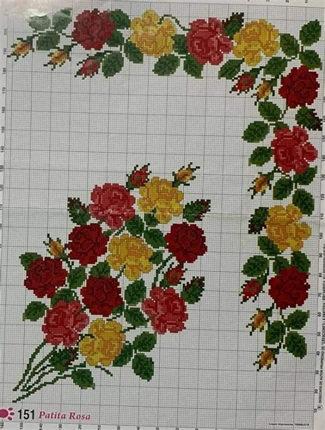 Pin On Camino De Mesa Cross Stitch Flowers Floral Cross Stitch