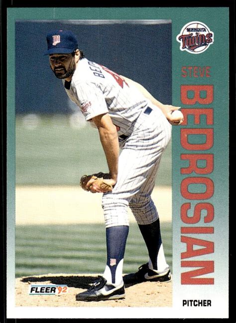 Fleer Baseball Card Steve Bedrosian Minnesota Twins Ebay