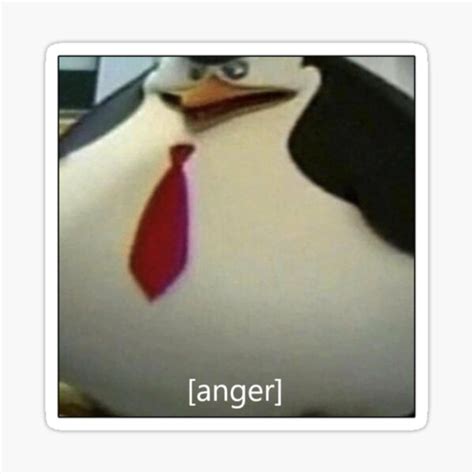 "[anger] fat penguin meme" Sticker for Sale by FlyingTurtleREE | Redbubble