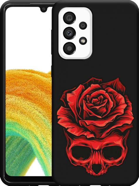 Cazy Hoesje Zwart Geschikt Voor Samsung Galaxy A Red Skull Bol