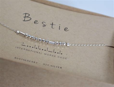 Morse Code Bestie Bracelet Best Friend T Bestie Morse Etsy