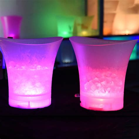 Twowood L Colorful Led Glowing Ice Bucket Ktv Bars Wine Champagne Beer