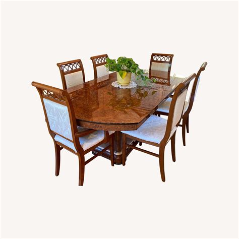 9 Piece Dining Room Set Cherry Wood Aptdeco