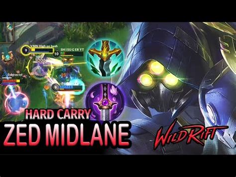 Wild Rift Zed Hard Carry Psyops Zed Skin Gameplay Youtube