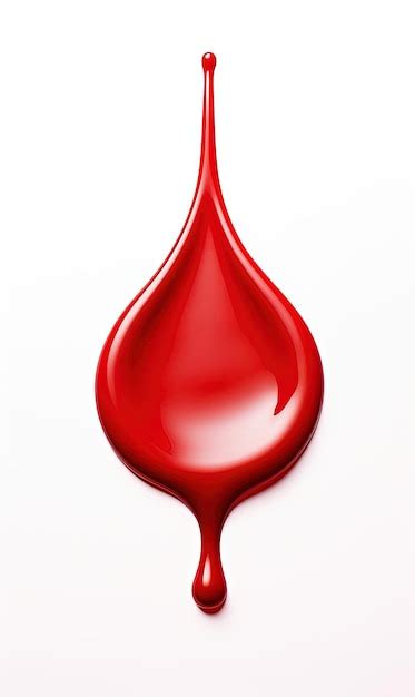 Premium Photo | A red drop icon on a white background in the style of ...