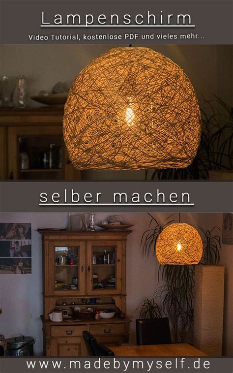 Diy Fadenlampe Lampenschirm Selber Machen Lampenschirm Selber