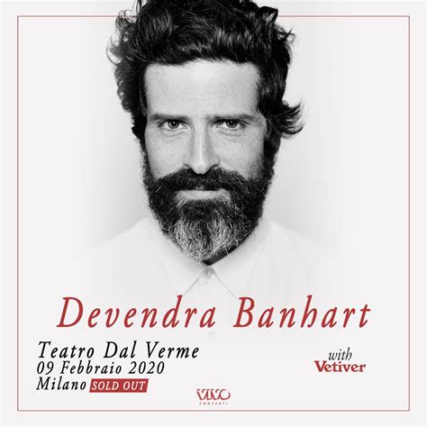 DEVENDRA BANHART È sold out la data di domenica 9 febbraio 2020 al