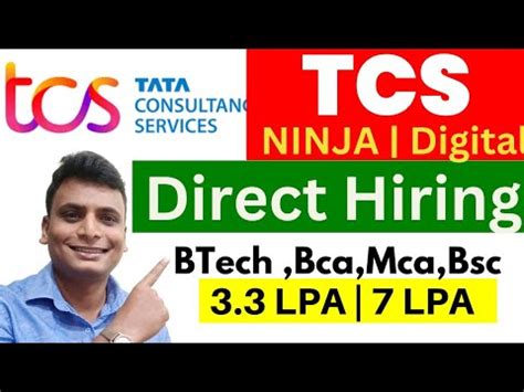 Tcs Direct Hiring No Exam No Percentage Criteria Tcs Ninja Digital