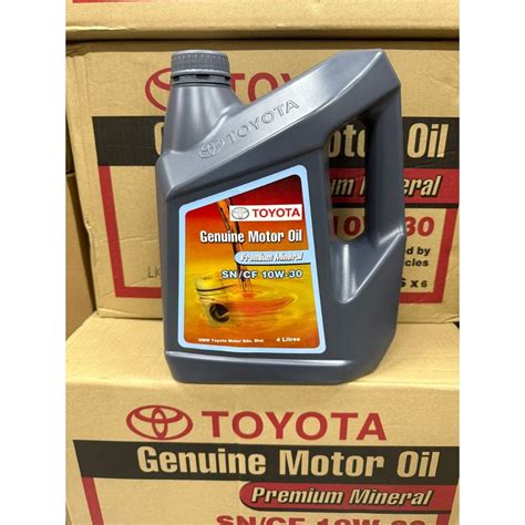 TOYOTA ENGINE OIL PREMIUM MINERAL SN CF 10W30 Shopee Malaysia