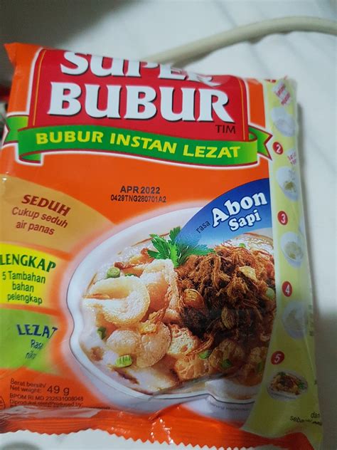 Super Bubur Abon Sapi Makanan Minuman Makanan Instan Di Carousell