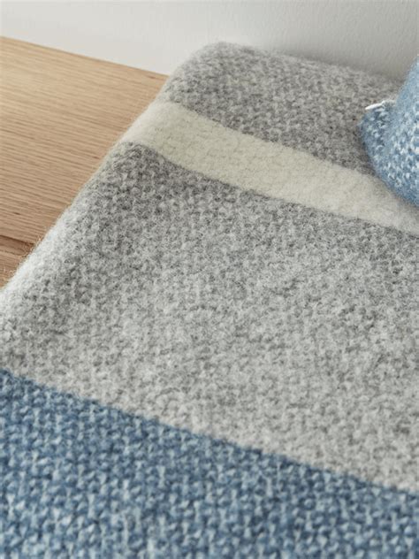 Soft Wool Throw Blue And Grey Blue Throws Wool Throw Blue Grey