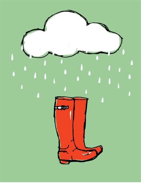 Rain Boots Print Illustrated By Dana Wyatt Of Spruce Avenue Boot