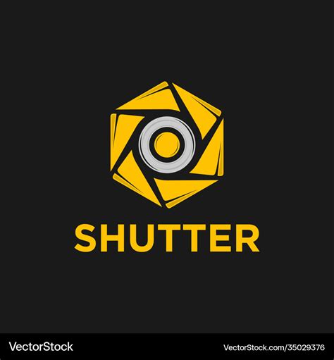 Shutter photography logo design Royalty Free Vector Image