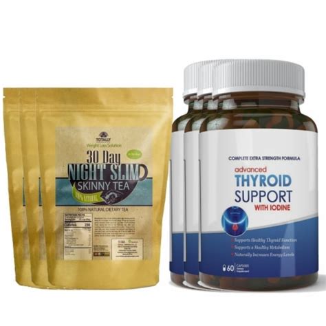 Night Slim Skinny Tea Thyroid Support Combo Metabolism Boost Detox 30 Days 3 Sets 1 Unit Kroger