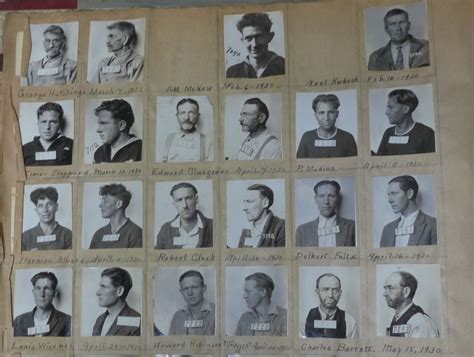 Mug Shots From The Late 1920 Into The Early 1930s From A Ledger No