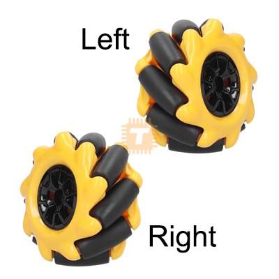 RB0217 Mecanum Wheel Set 48mm Omni Directional 2pcs 1L 1R With TT