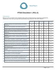 Pcl Assessment Trauma Online Pdf Novopsych Ptsd Checklist Pcl